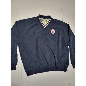 (#16) Boston Red Sox Windbreaker XL  Navy Blue Pullover Long Sleeve